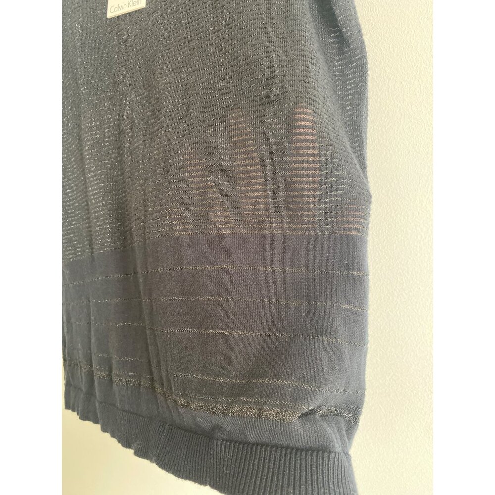 NWT Calvin Klein Women’s Black Sleeveless Knit Top Size M - Picture 4 of 5